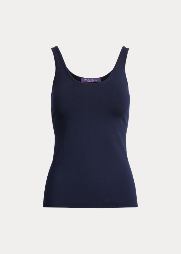 Women's Ralph Lauren Silk-Blend Tank Tops | 268534ZOJ